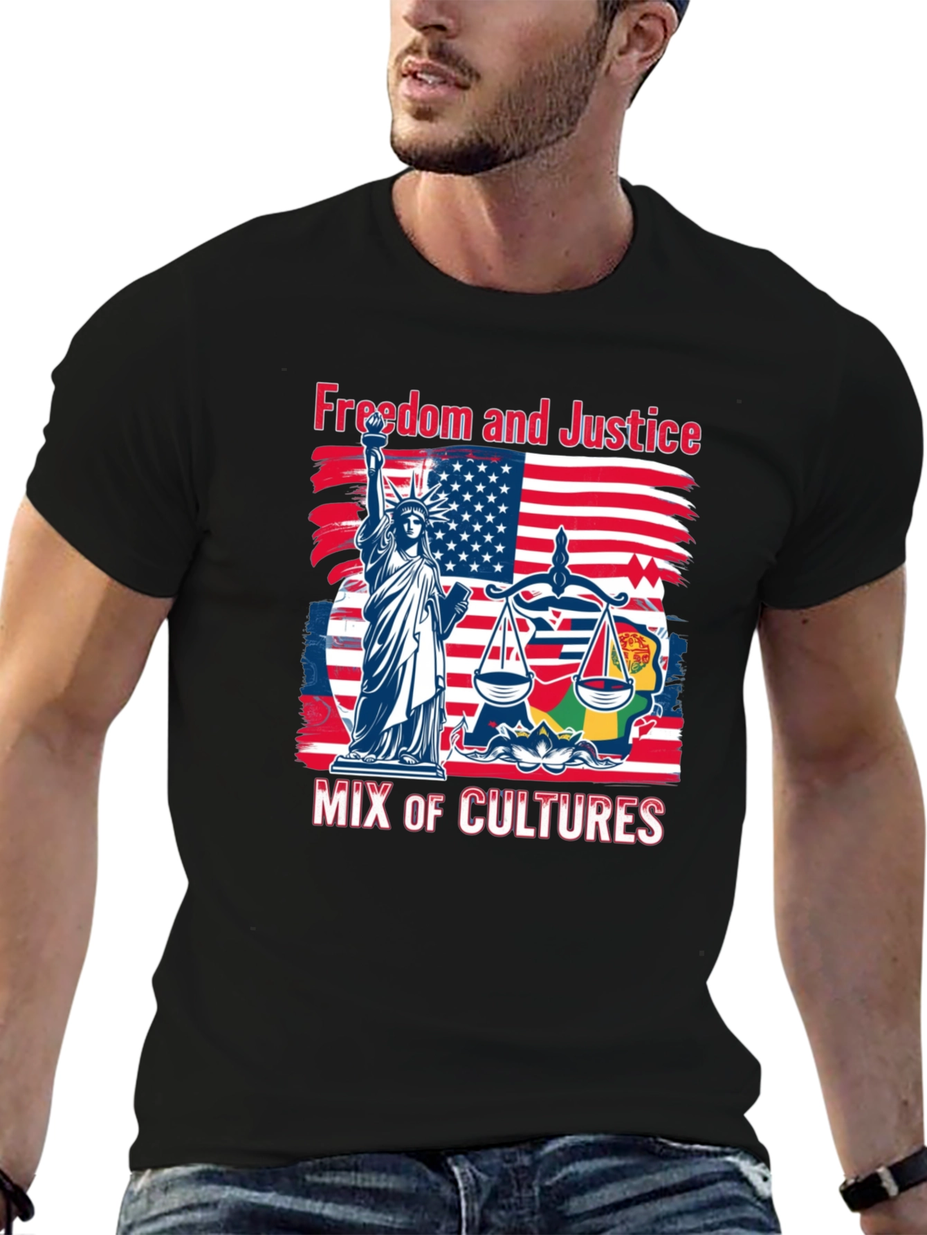 Freedom and Justice Mix of Cultures T-Shirt