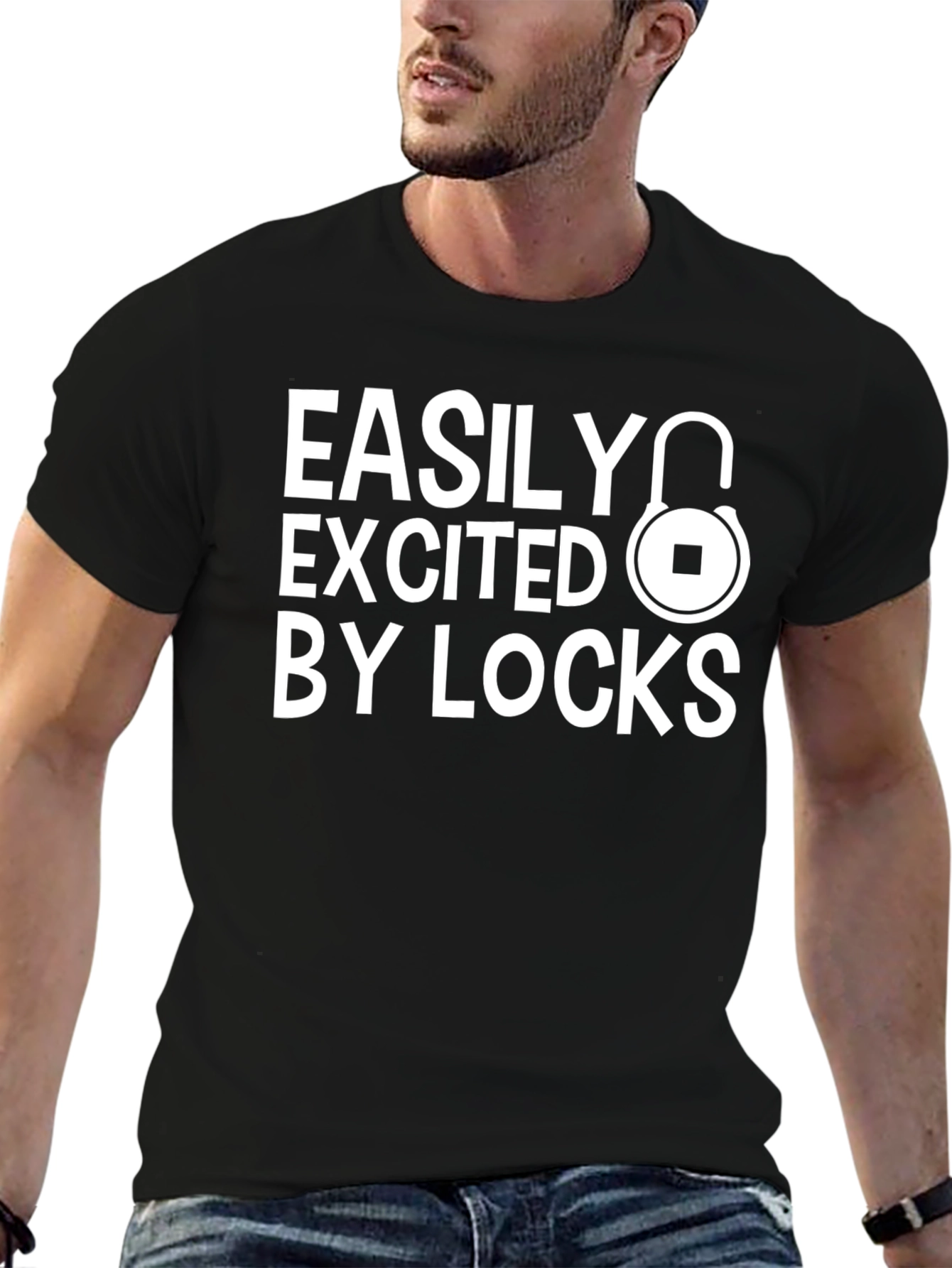 Easily Excited By Locks Graphic T-Shirt
