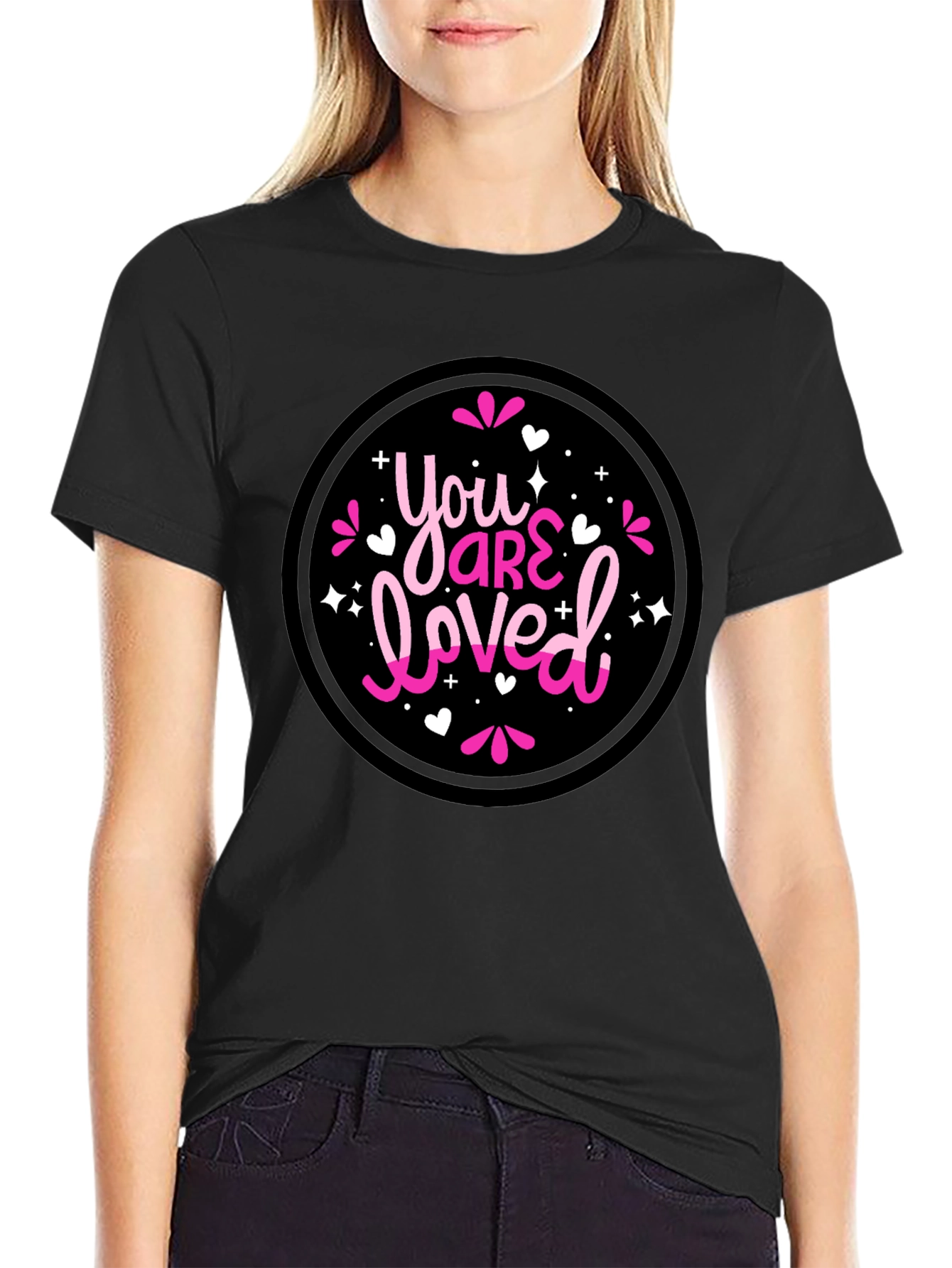 You Are Loved Graphic T-Shirt - Black