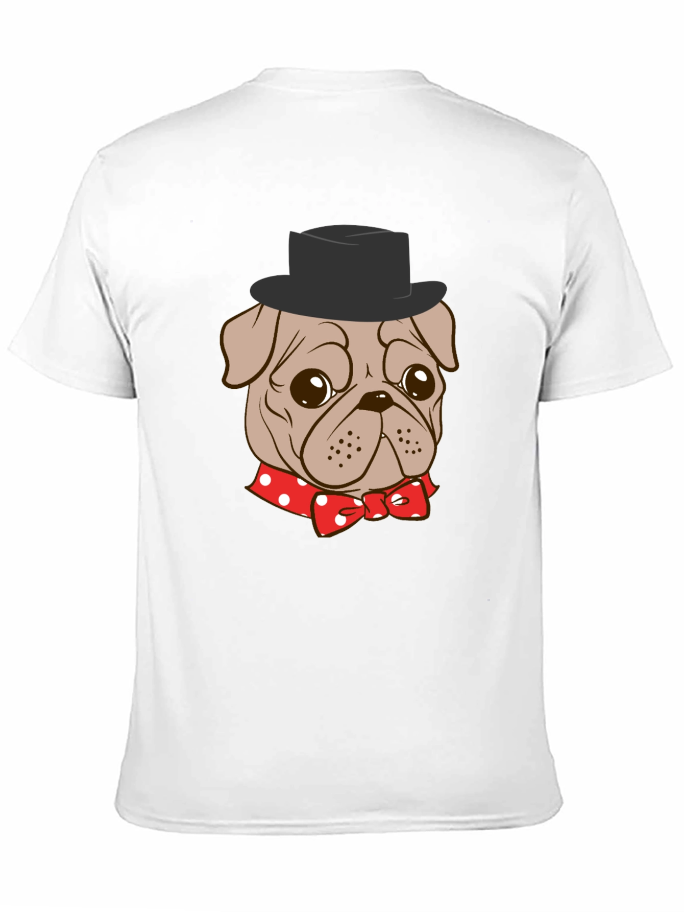 Pug in Top Hat Graphic T-Shirt