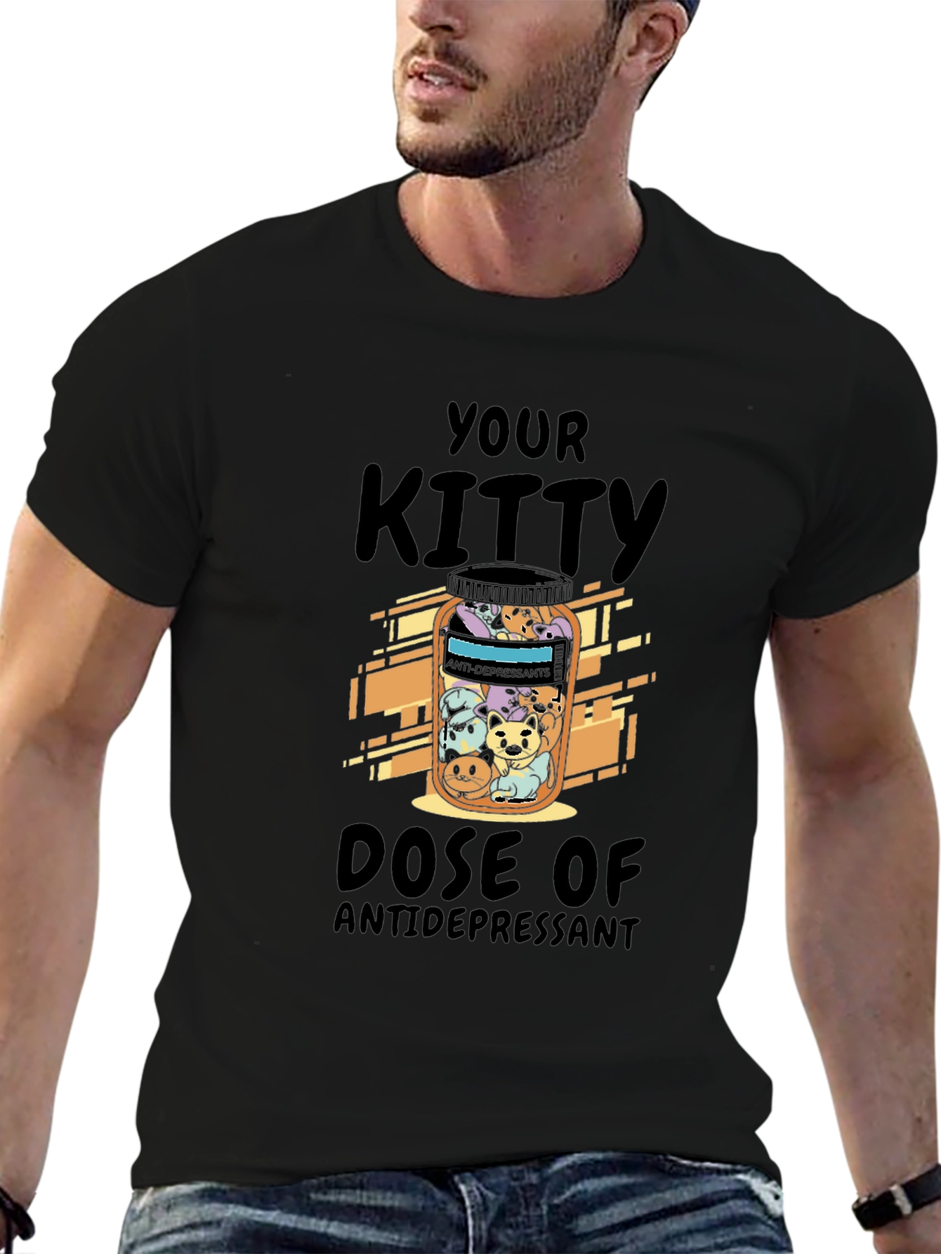 Kitty Dose Antidepressant T-Shirt - Cute Cat Lover Tee