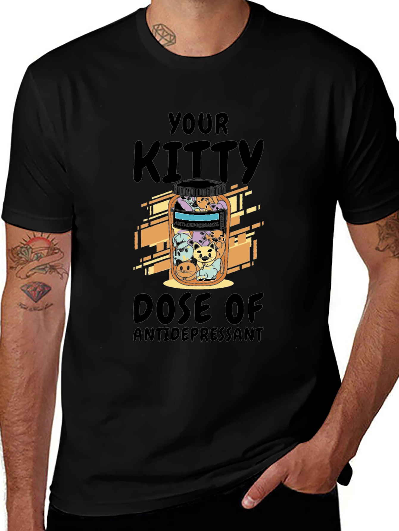 Kitty Dose Antidepressant T-Shirt - Cute Cat Lover Tee