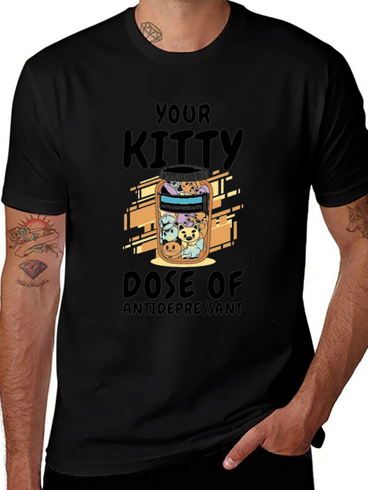 Kitty Dose Antidepressant T-Shirt - Cute Cat Lover Tee