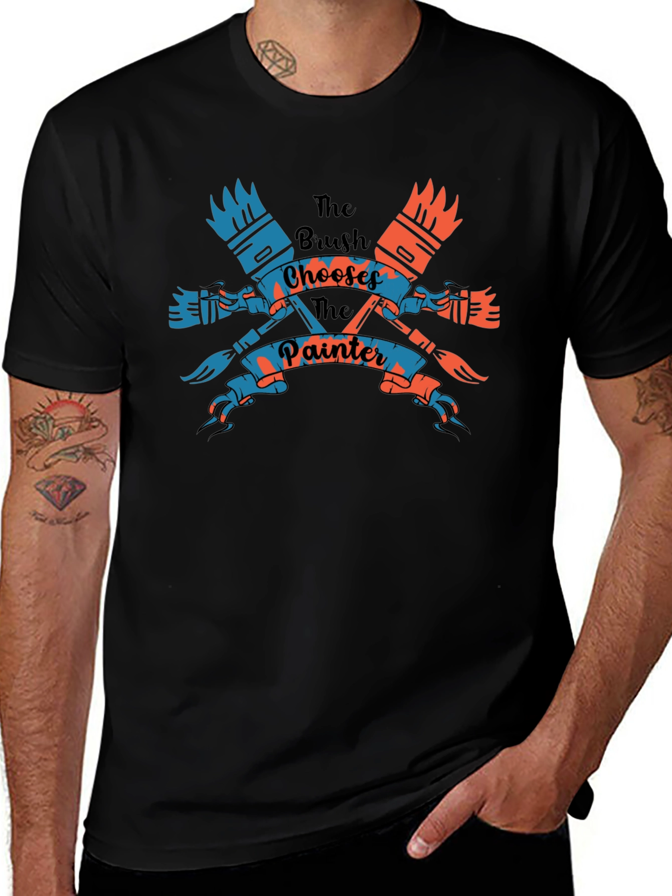 The Brush Chooses The Painter Black T-Shirt