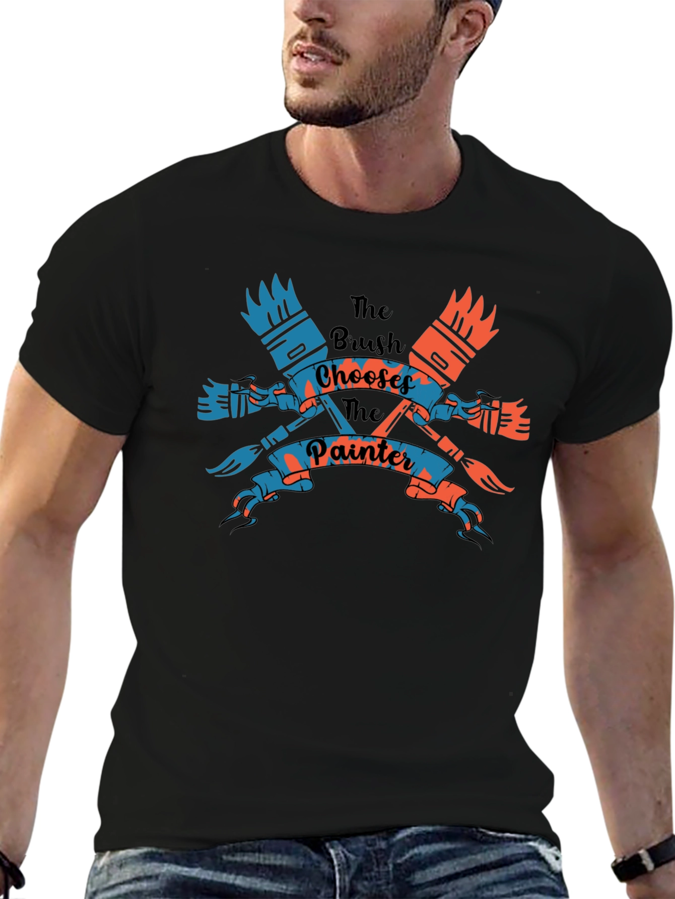 The Brush Chooses The Painter Black T-Shirt