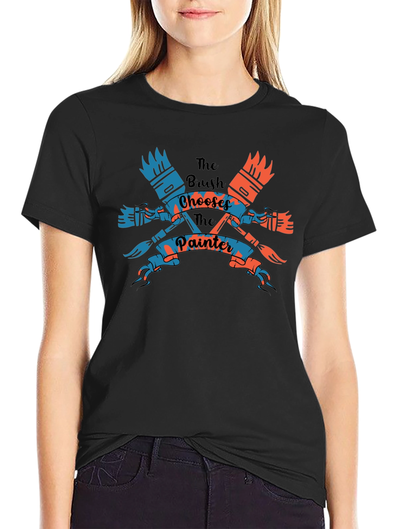 The Brush Chooses The Painter Black T-Shirt