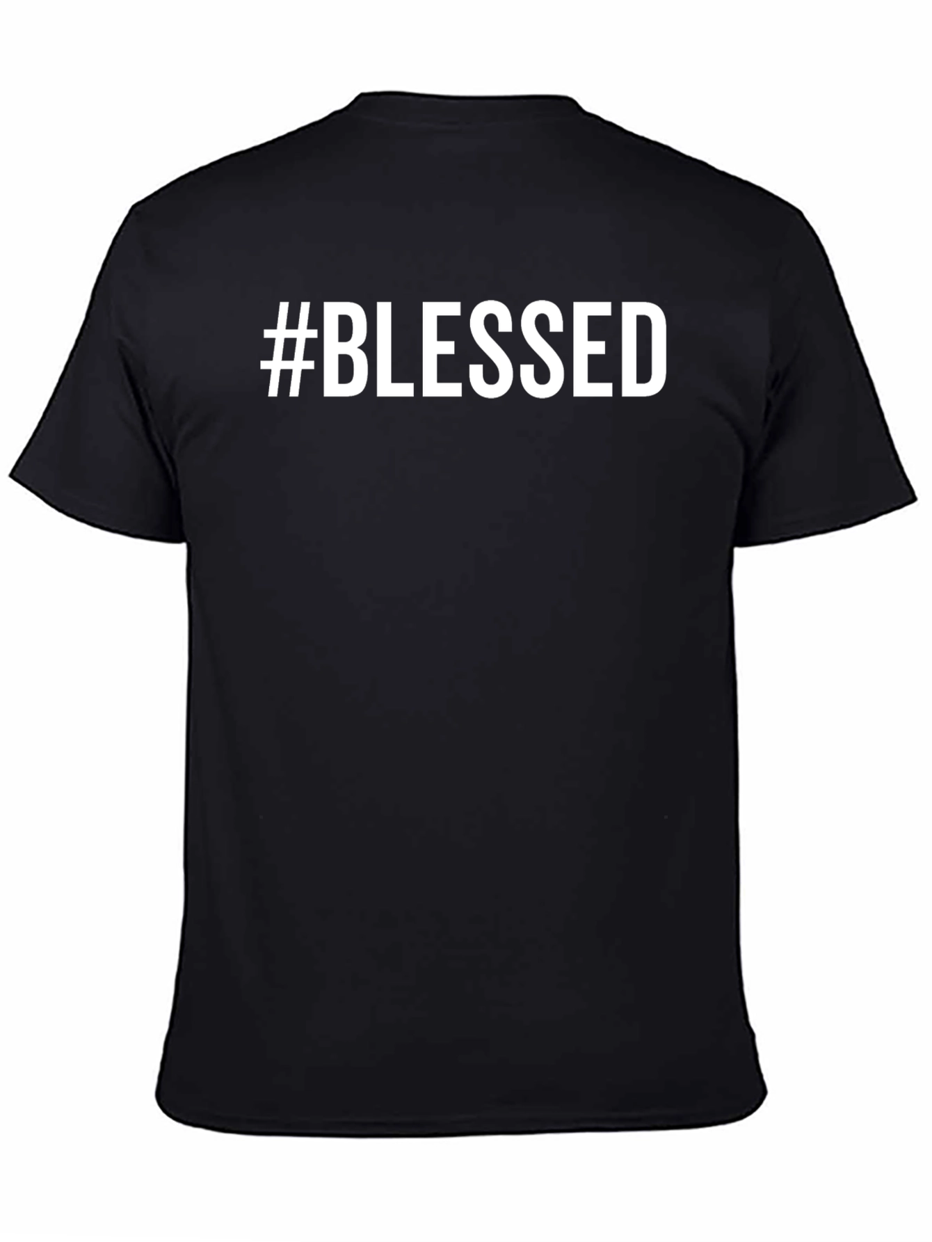 #BLESSED Black Graphic T-Shirt - Casual Style