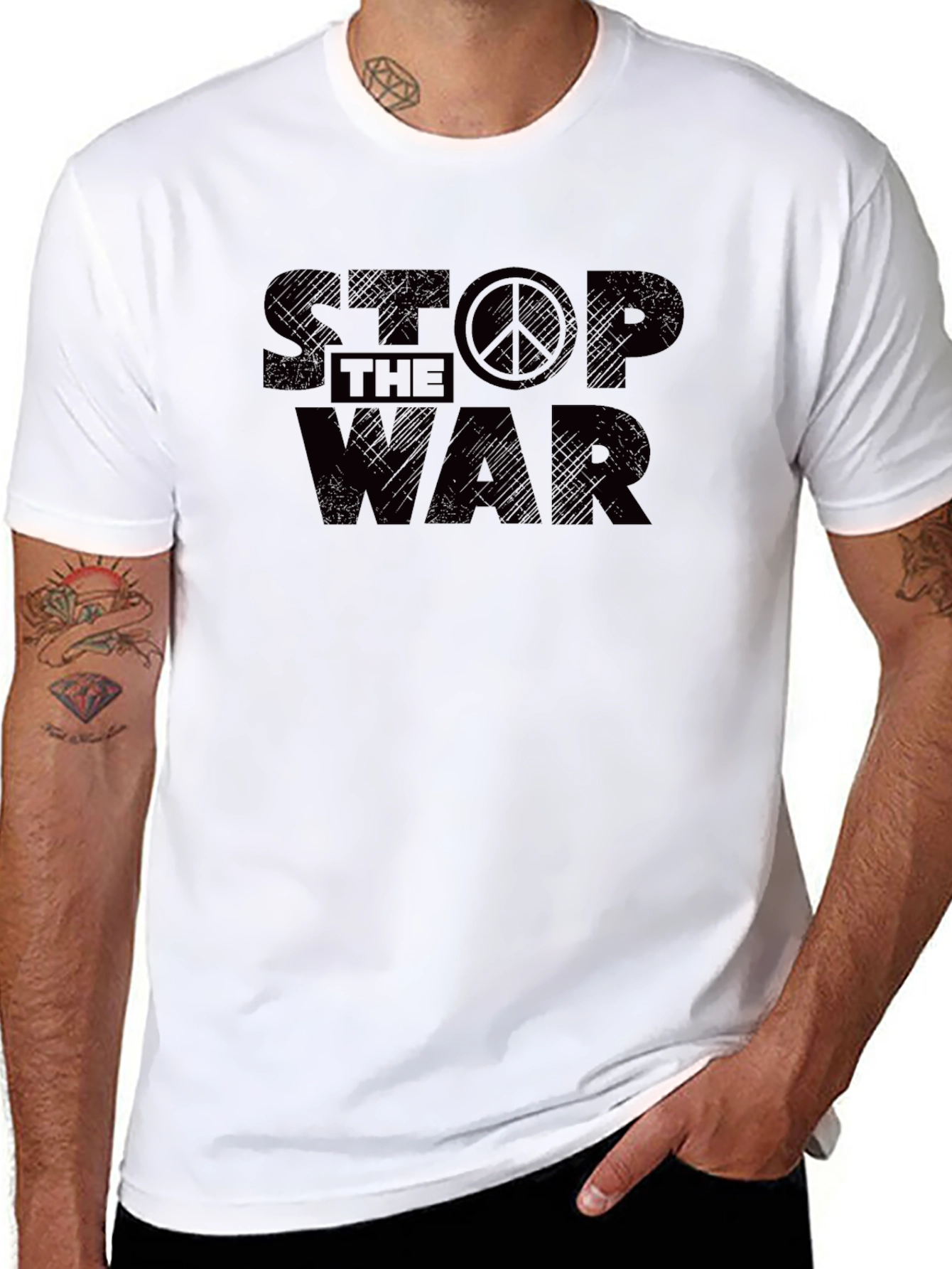 Stop the War Graphic Tee - Black