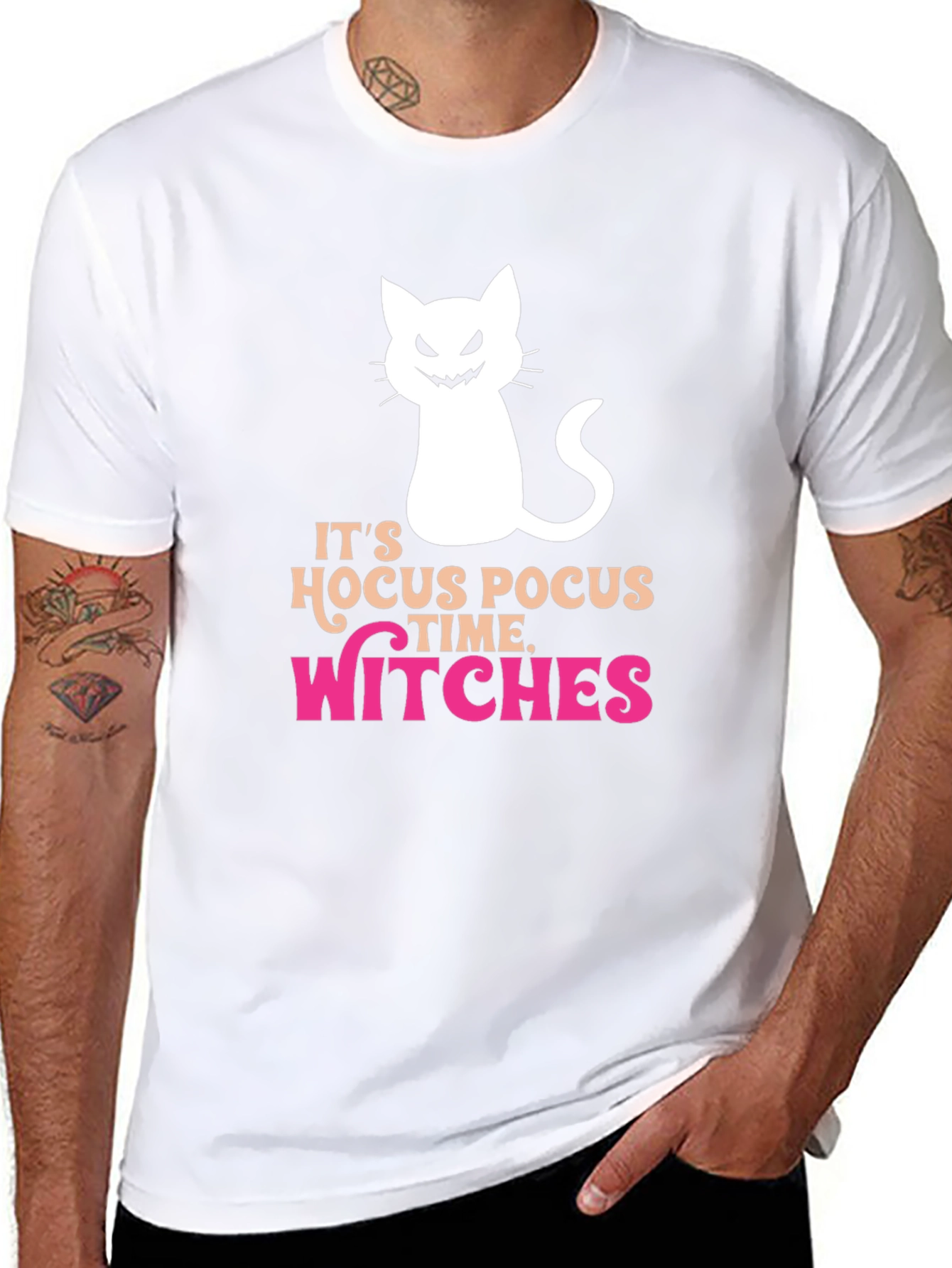 Hocus Pocus Witches Time T-Shirt Halloween Cat Tee