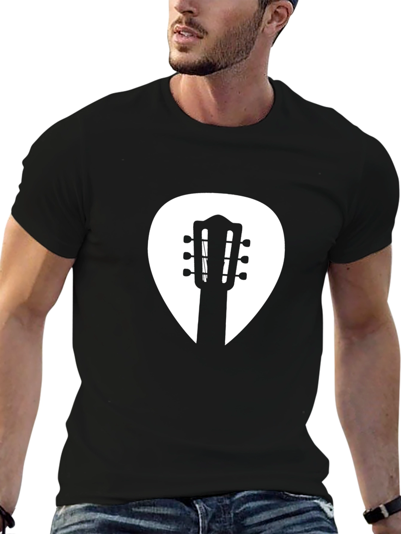 Guitar Pick Graphic Tee - Classic Black