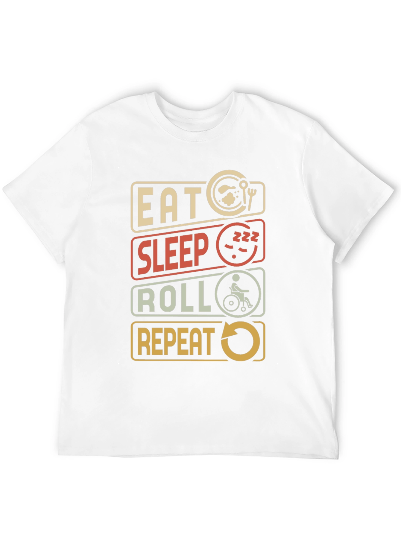 Eat Sleep Roll Repeat Graphic T-Shirt