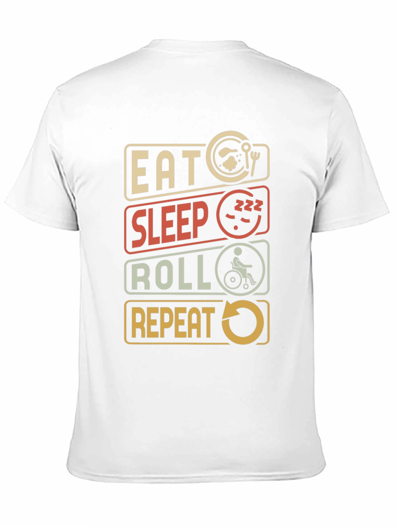 Eat Sleep Roll Repeat Graphic T-Shirt