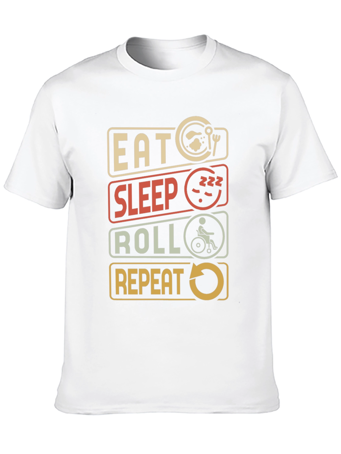 Eat Sleep Roll Repeat Graphic T-Shirt