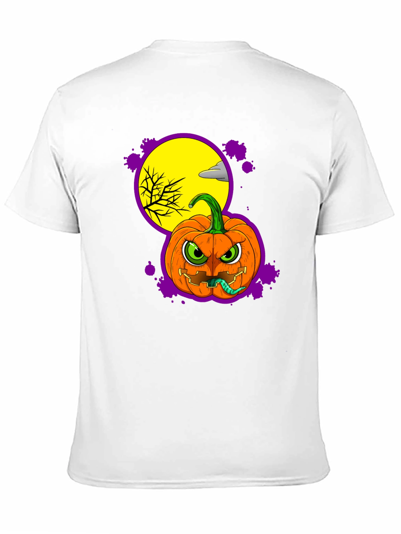 Halloween Pumpkin T-Shirt - Mens Black Graphic Tee