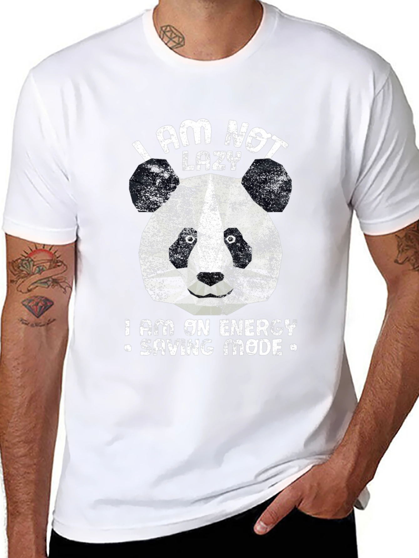 I am Not Lazy Panda Graphic Tee