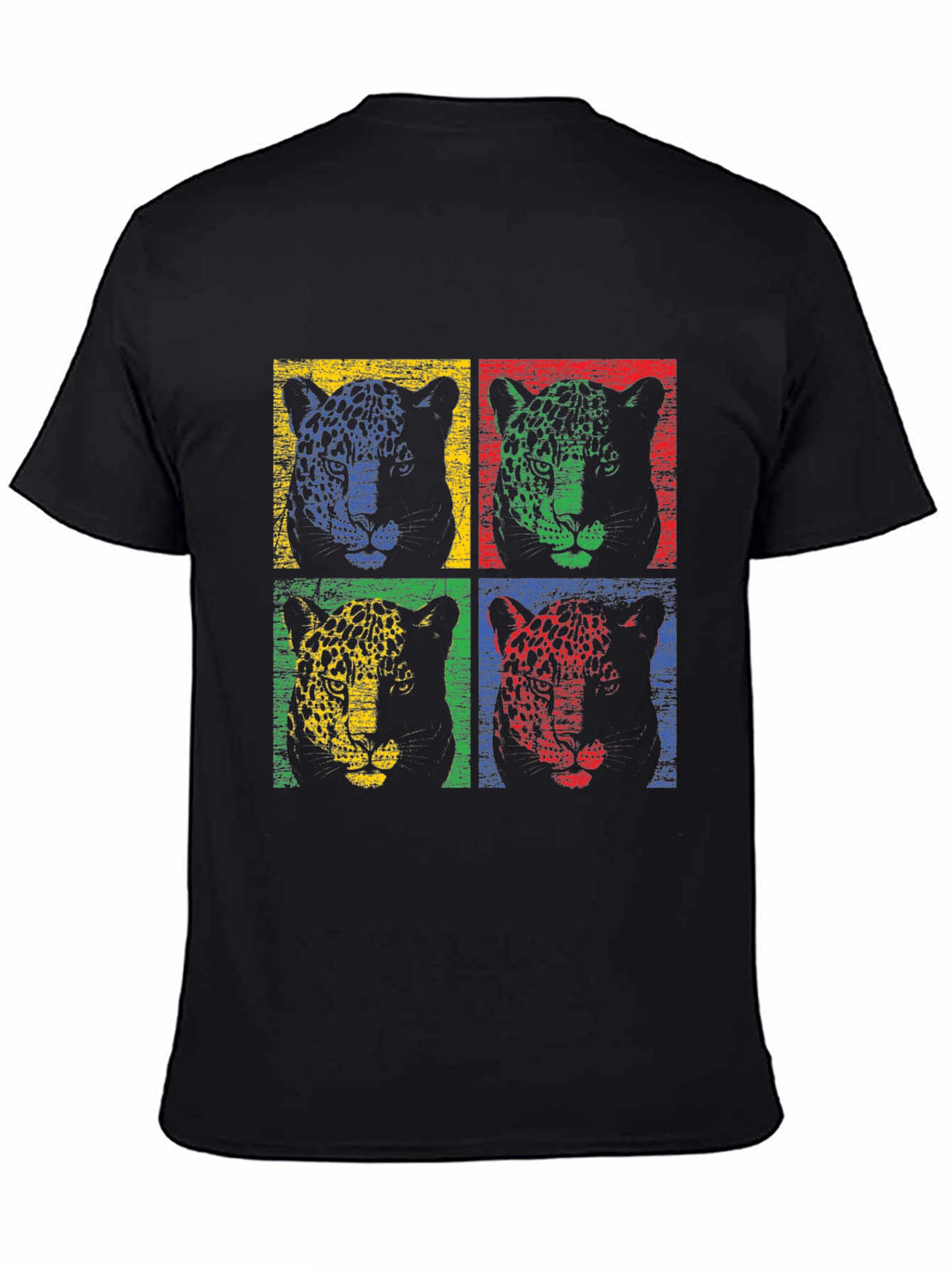 Retro Leopard Print Graphic T-Shirt
