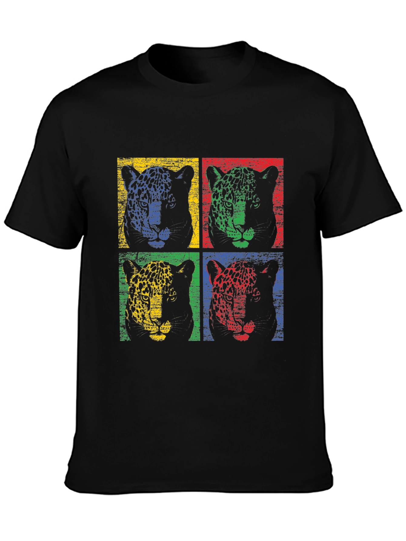Retro Leopard Print Graphic T-Shirt