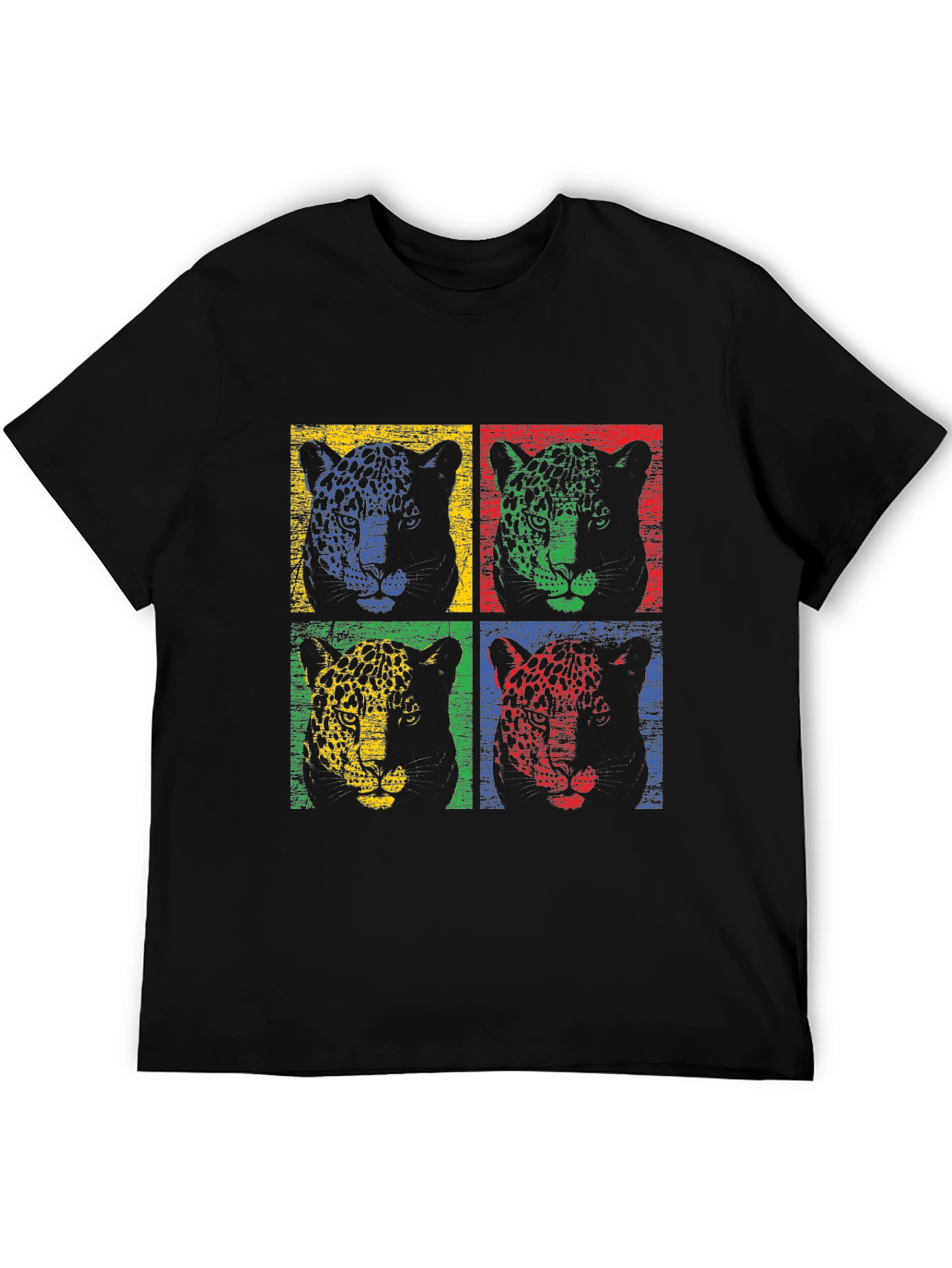 Retro Leopard Print Graphic T-Shirt