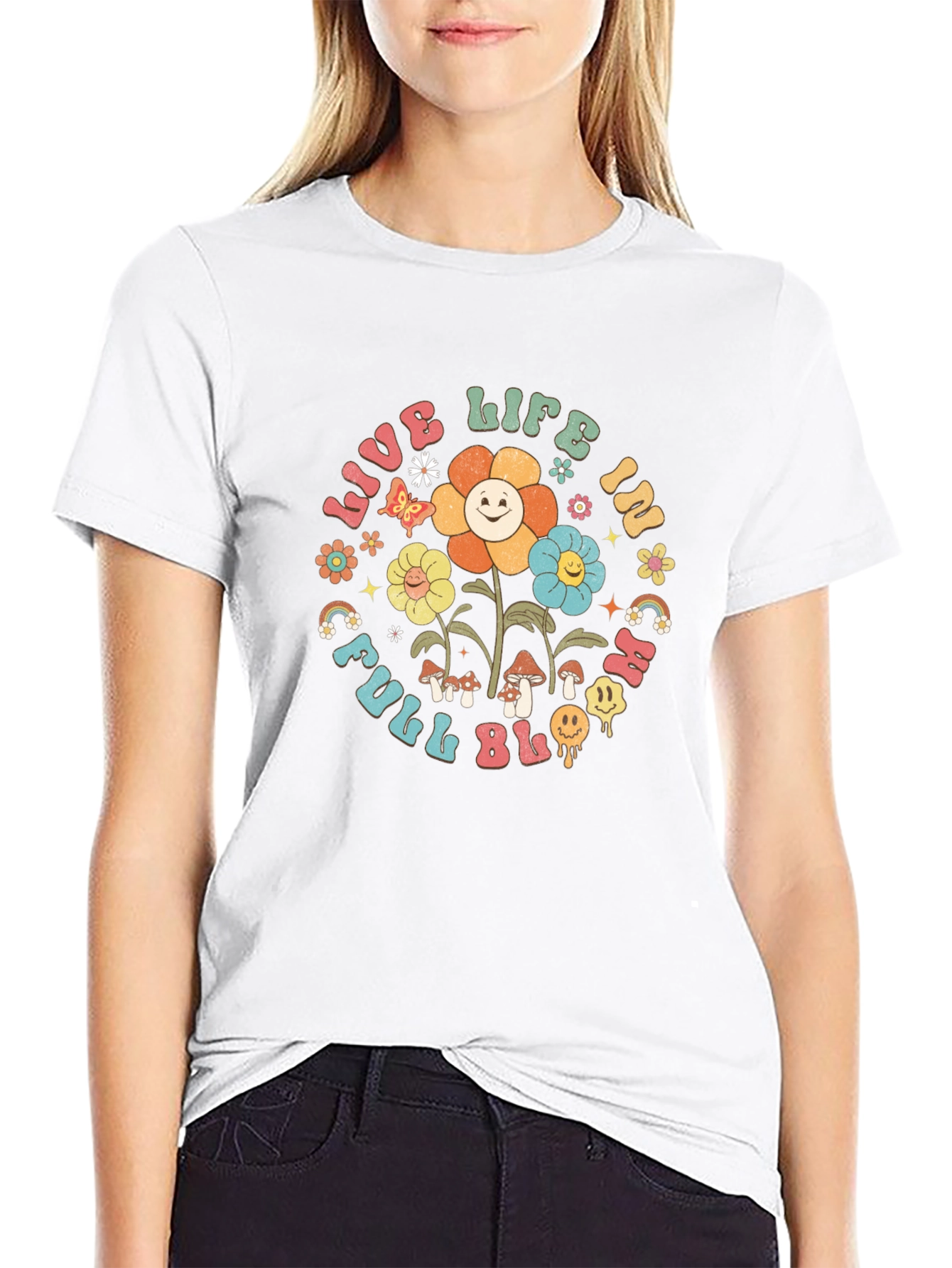 Live Life in Full Bloom Graphic Tee