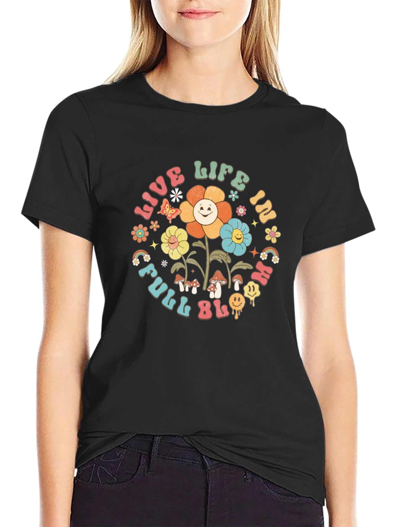 Live Life in Full Bloom Graphic Tee