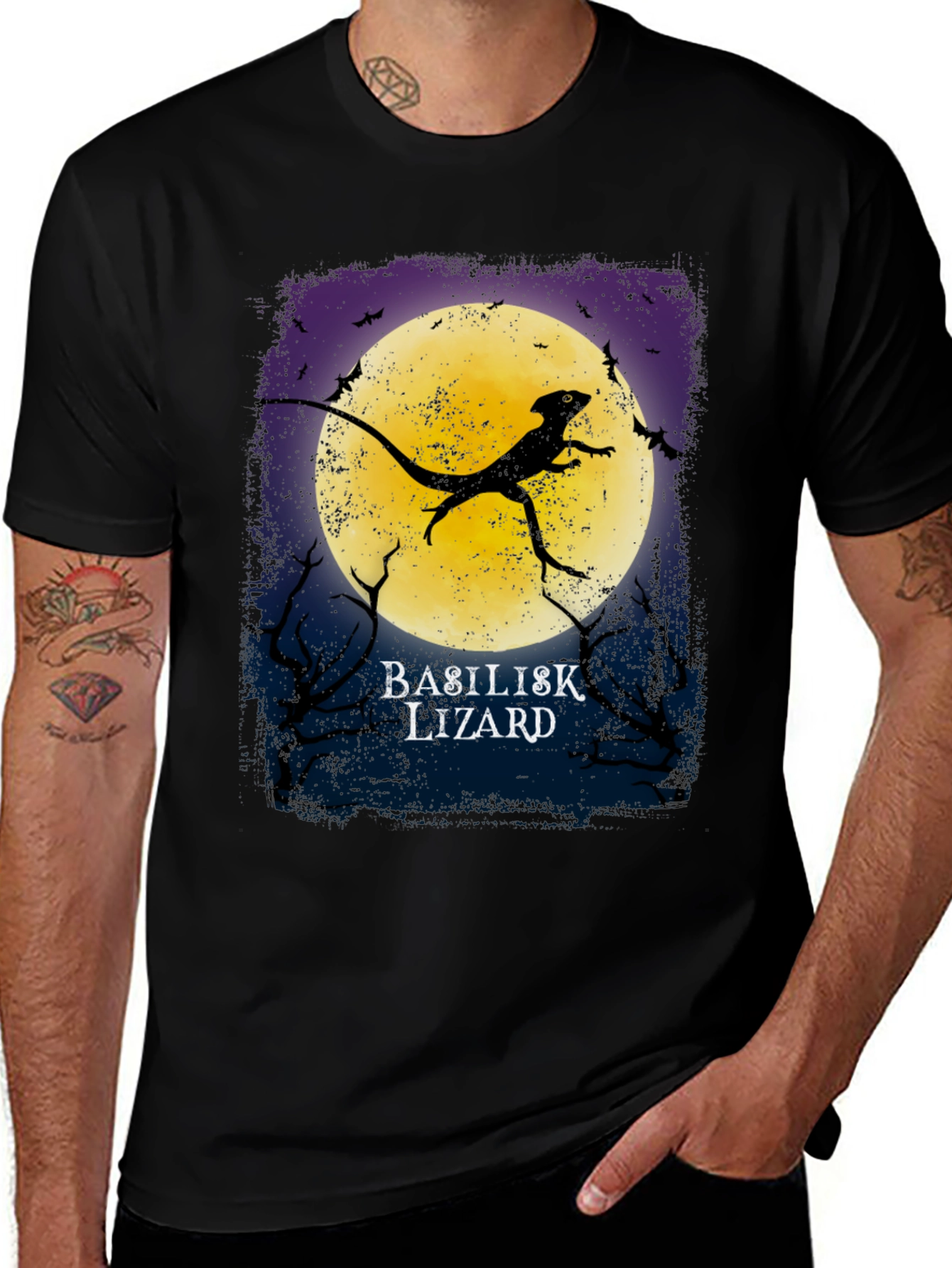 Basilisk Lizard Moon Graphic T-Shirt