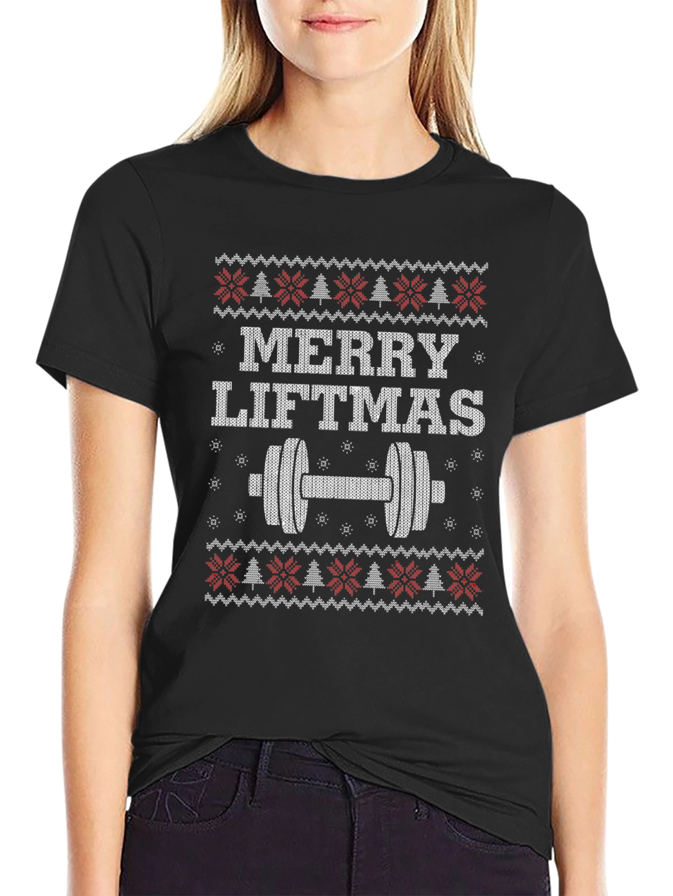 Merry Liftmas Ugly Christmas Sweater Workout T-Shirt