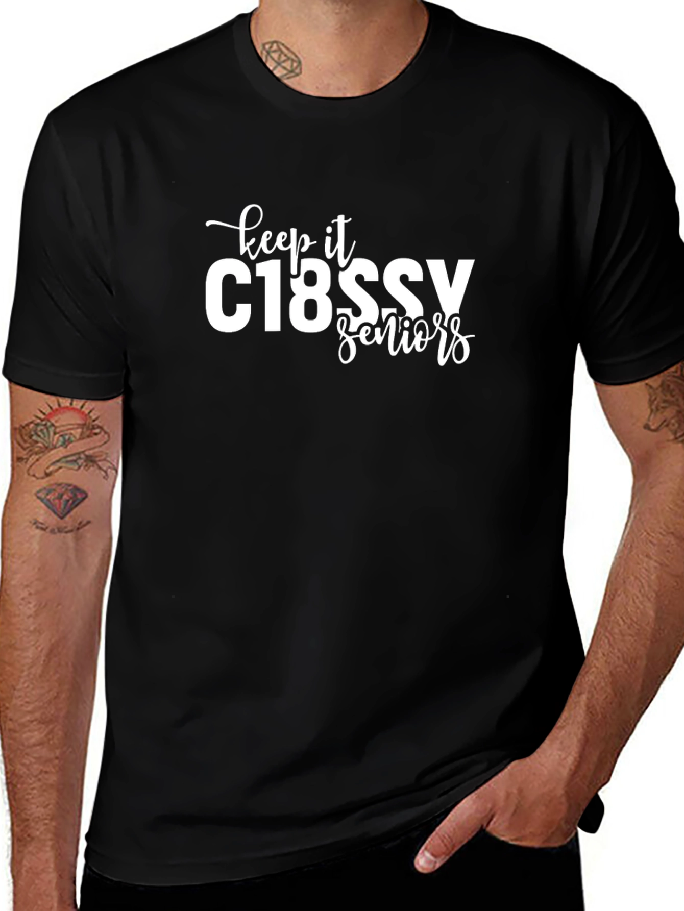 C18SSV Seniors T-Shirt - Black Crew Neck