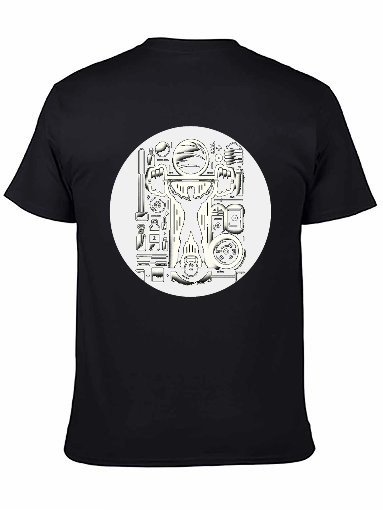 Weightlifting Black Graphic T-Shirt