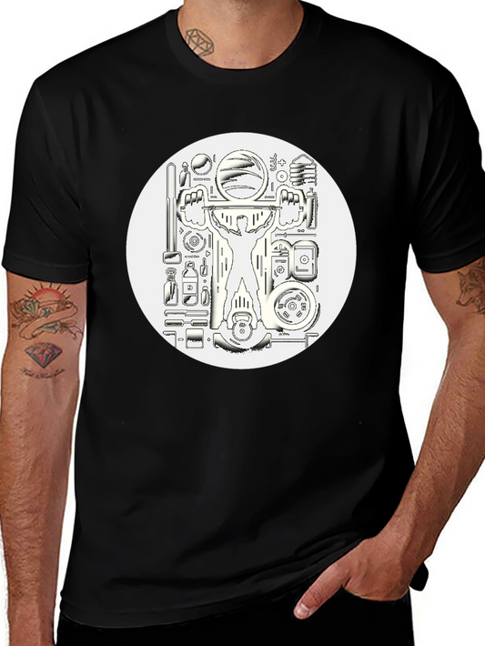 Weightlifting Black Graphic T-Shirt