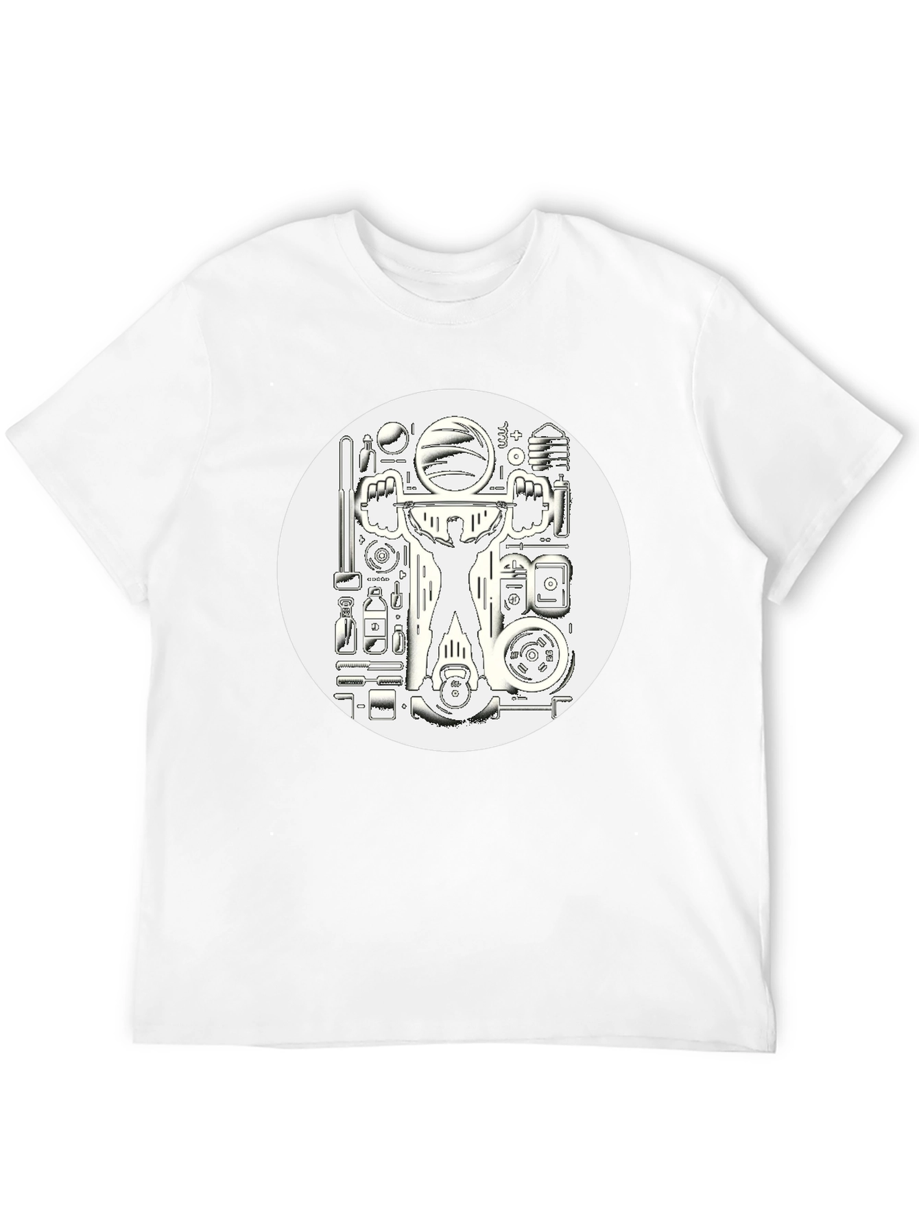 Weightlifting Black Graphic T-Shirt