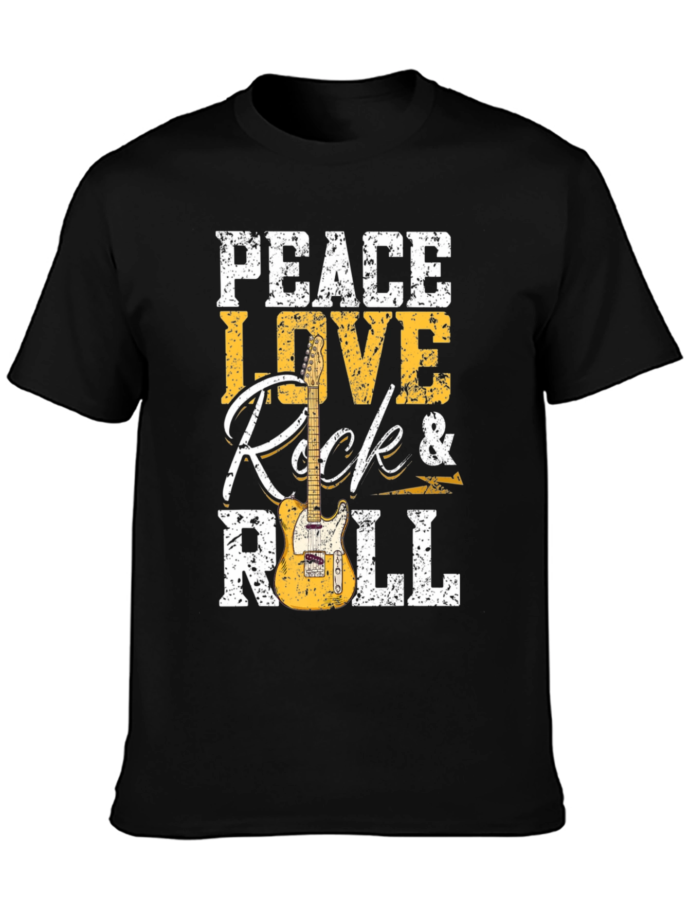 Peace Love Rock & Roll Graphic T-Shirt