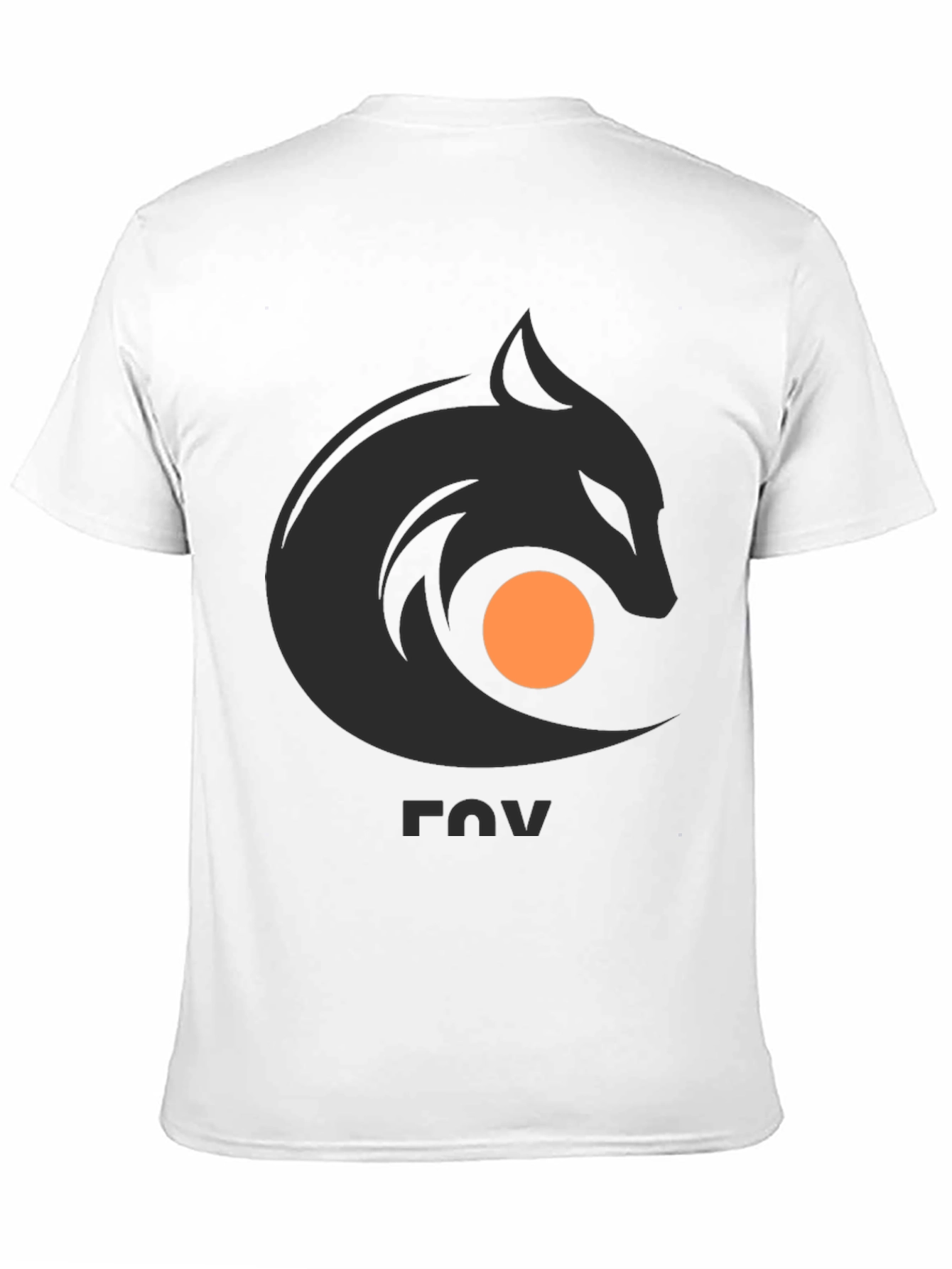 Stylish Black Tee with Abstract Fox Graphic