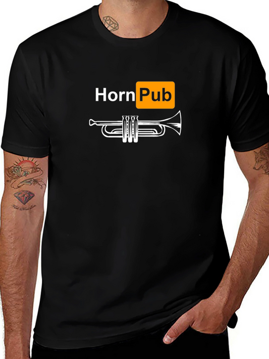 Horn Pub Black Graphic Tee