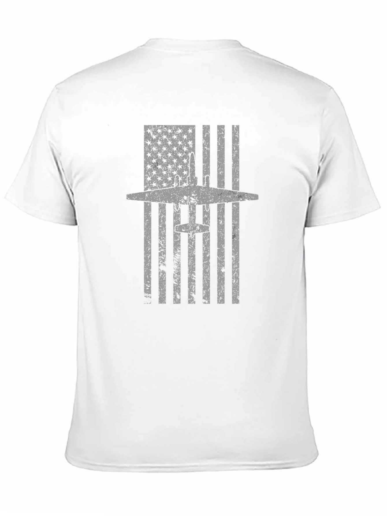 Distressed American Flag Airplane T-Shirt