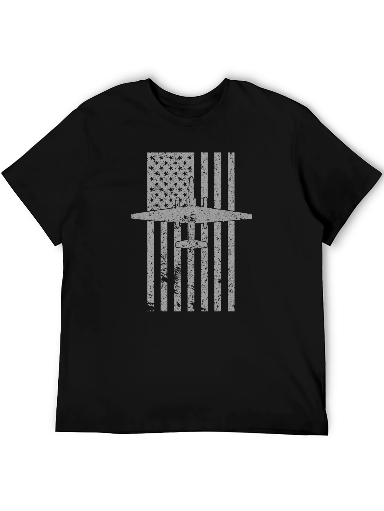 Distressed American Flag Airplane T-Shirt