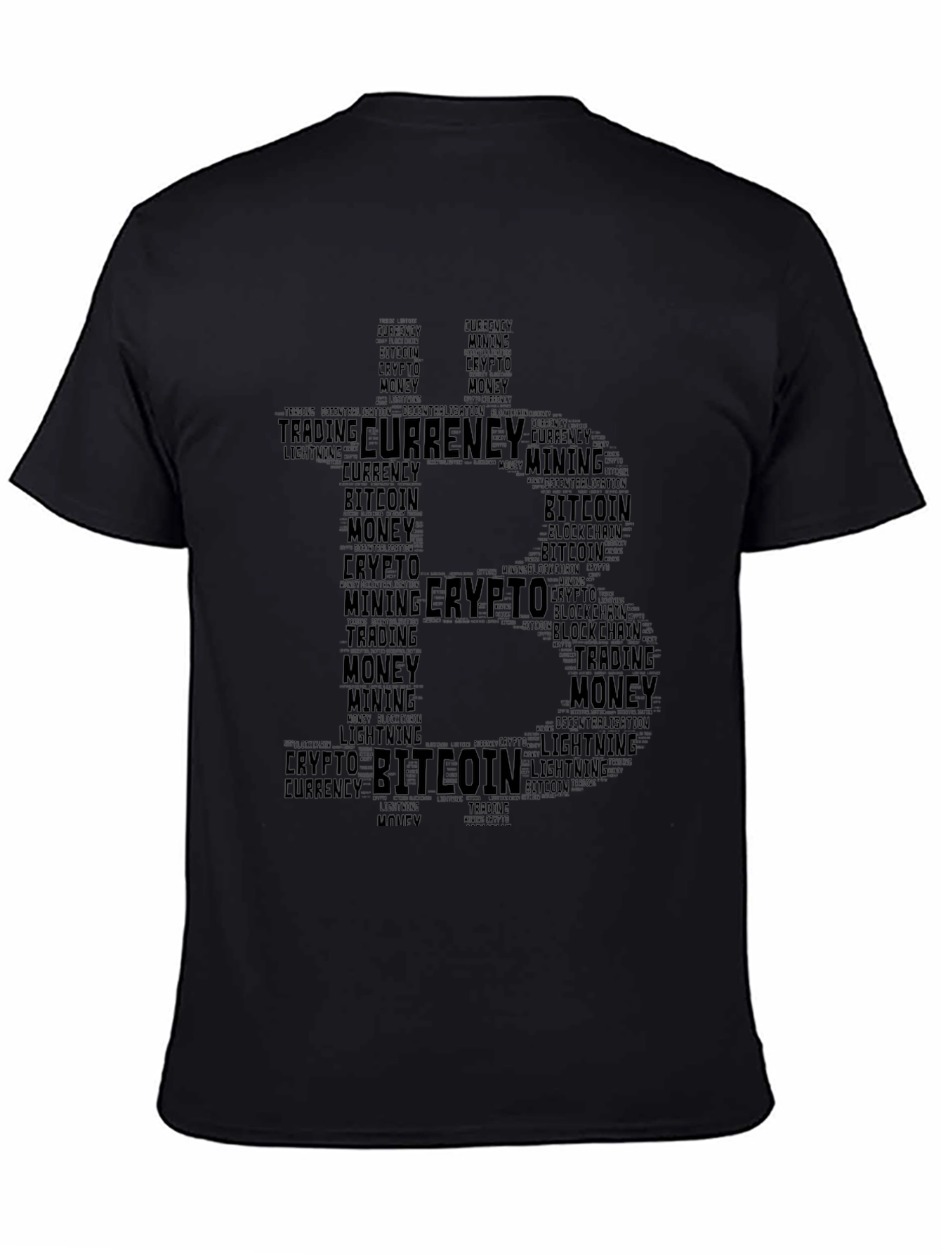 Bitcoin Crypto Word Art T-Shirt