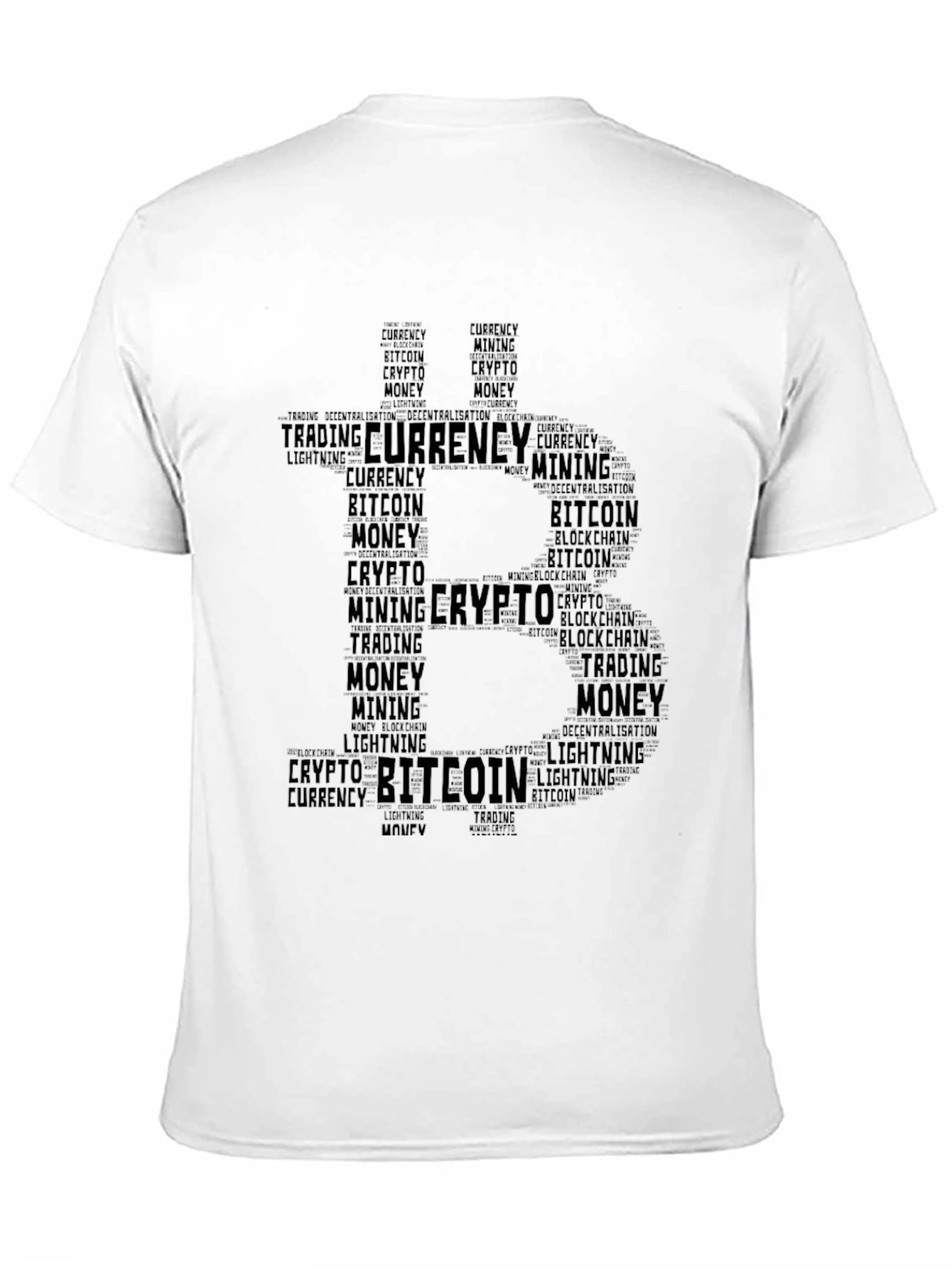 Bitcoin Crypto Word Art T-Shirt