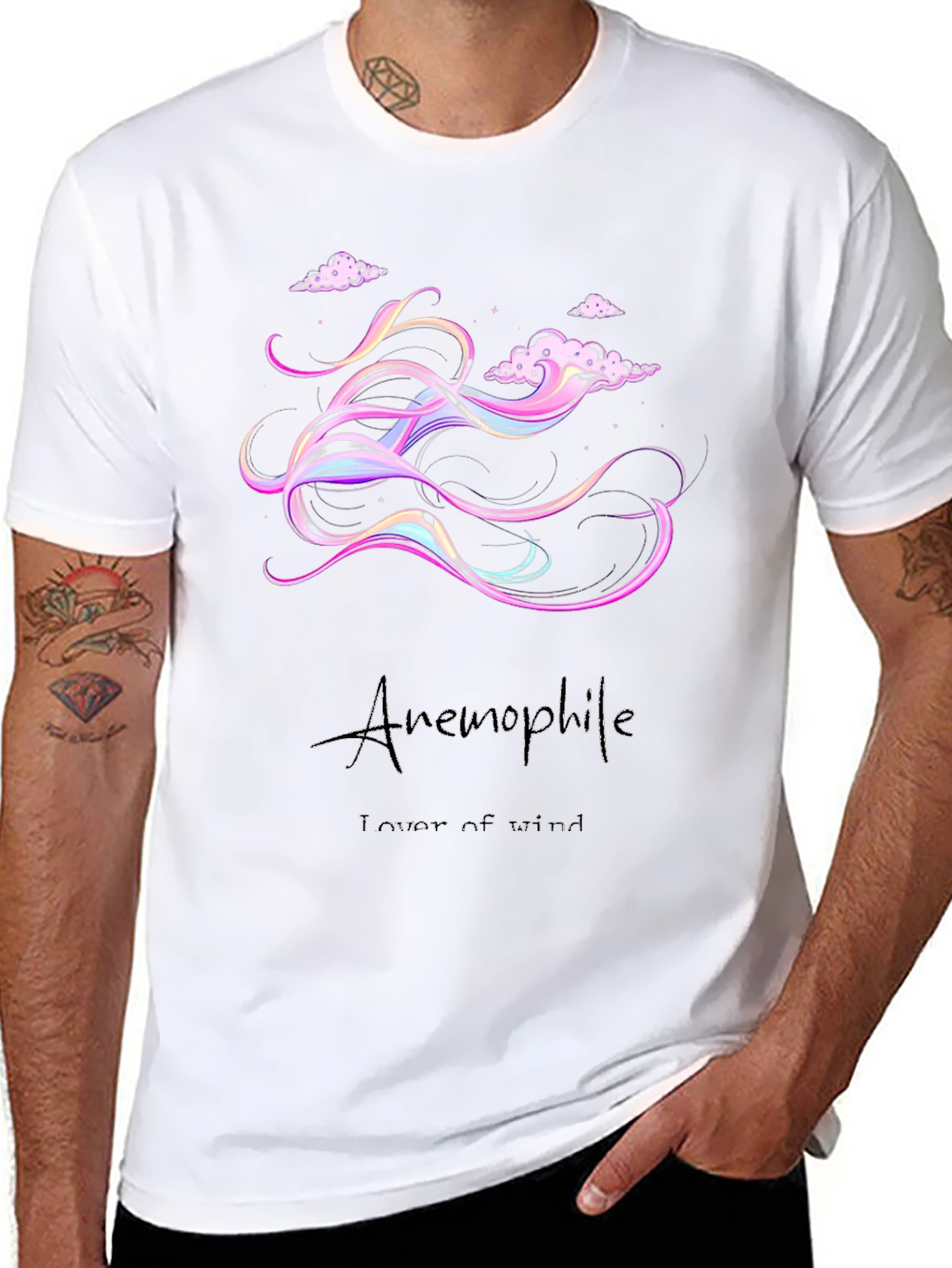 Anemophile T-Shirt: Dreamy Wind Design Soft Cotton
