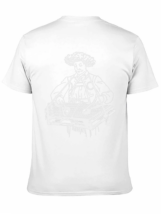 Retro Dulcimer Player Graphic T-Shirt