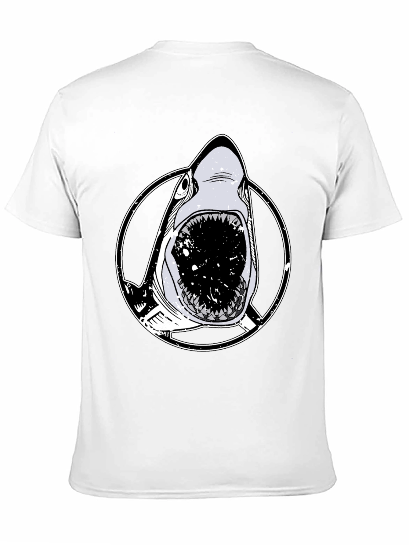 Shark Graphic Black T-Shirt - Bold Animal Print Tee
