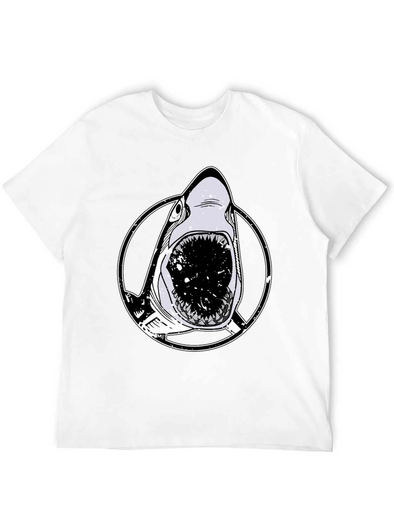 Shark Graphic Black T-Shirt - Bold Animal Print Tee