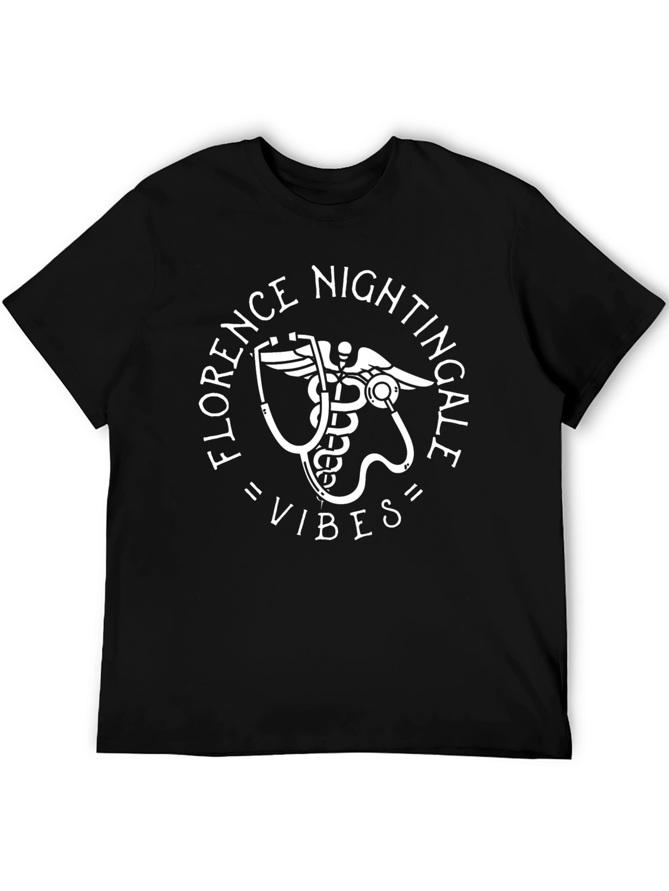 Florence Nightingale Vibes Black Graphic Tee