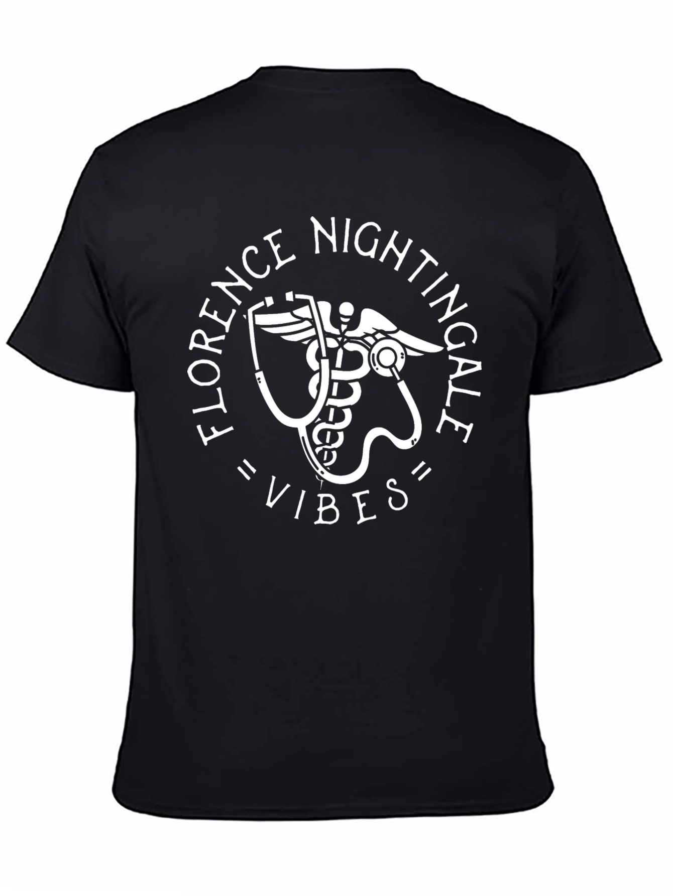 Florence Nightingale Vibes Black Graphic Tee