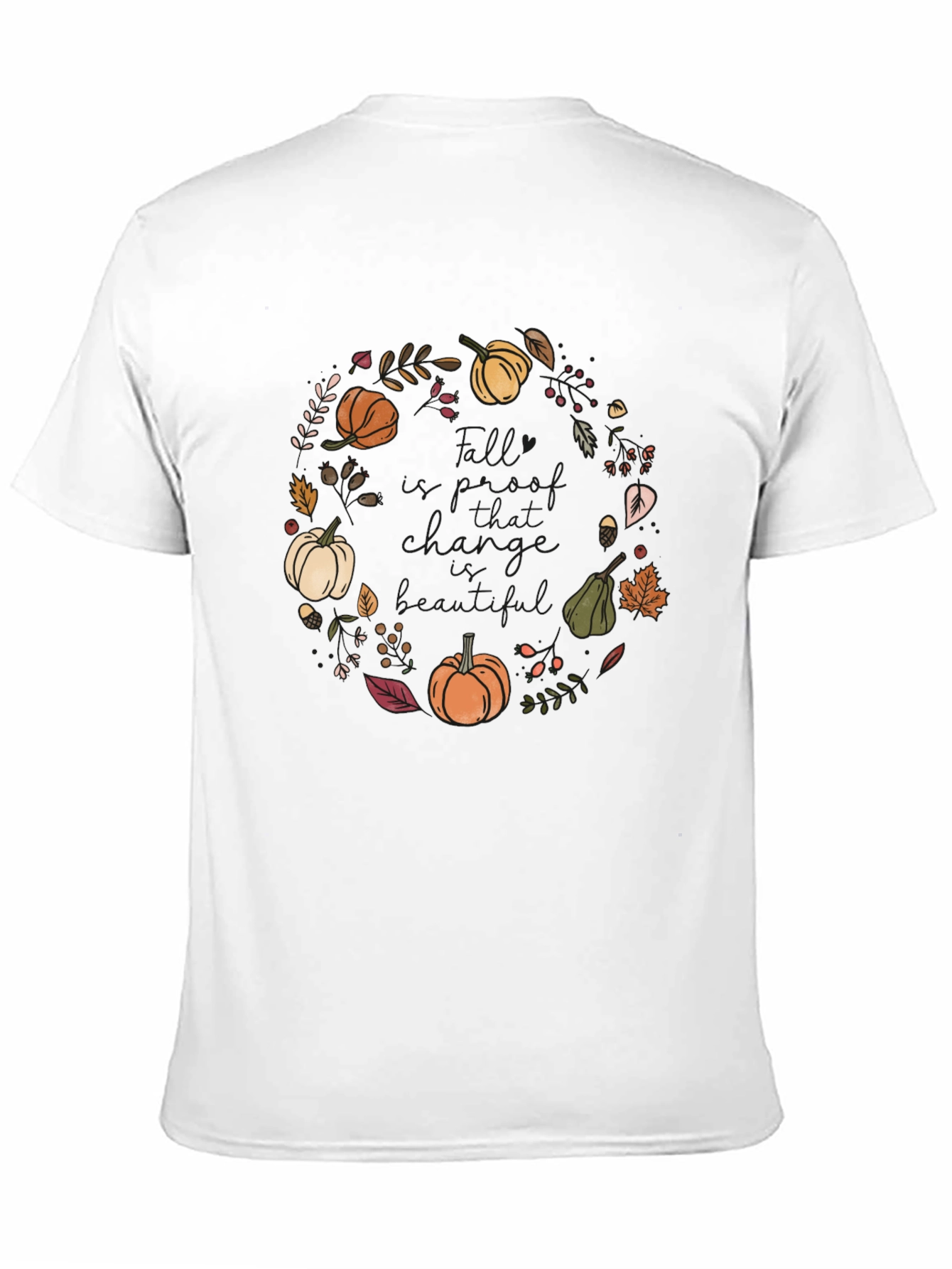 Fall Harvest Wreath T-Shirt - Autumn Design