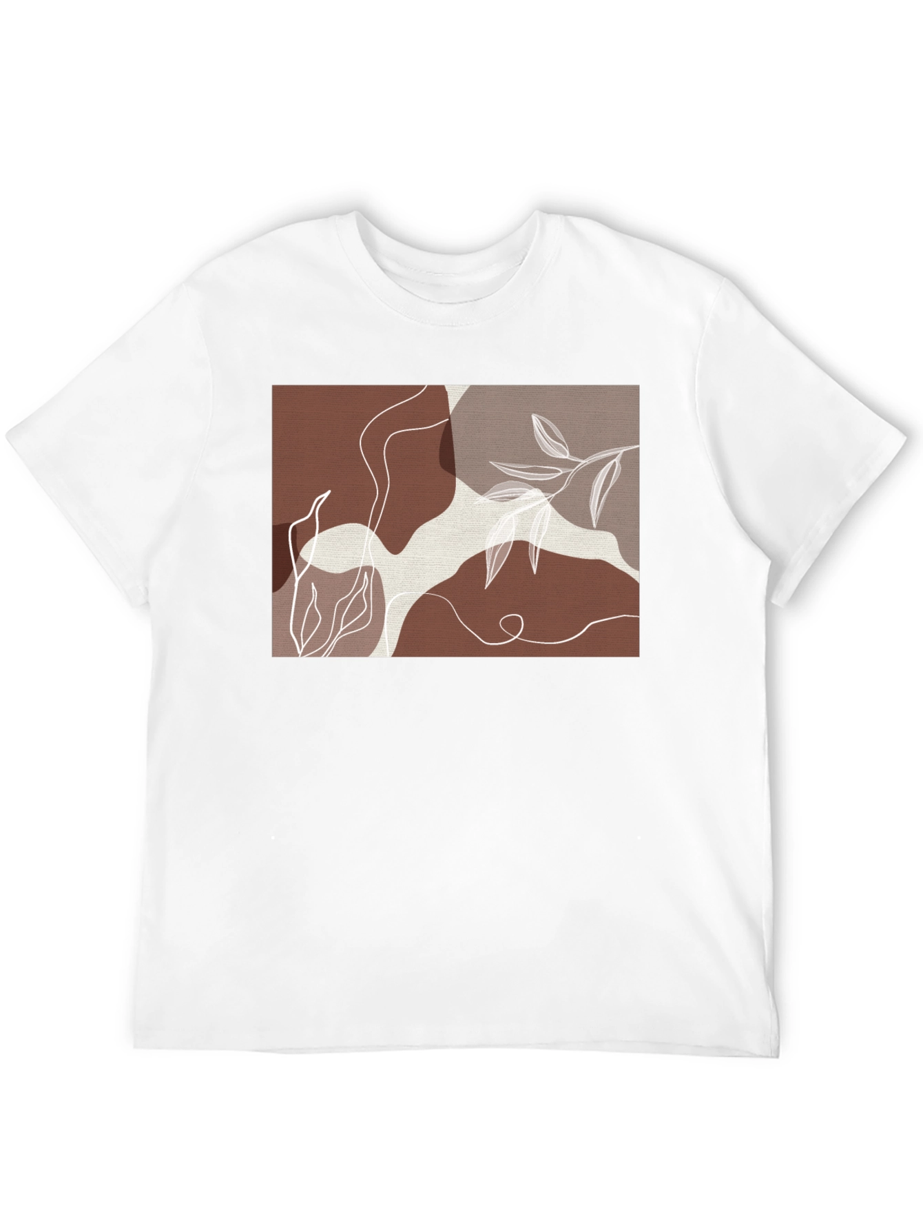 Abstract Botanical T-Shirt - Modern Art Tee