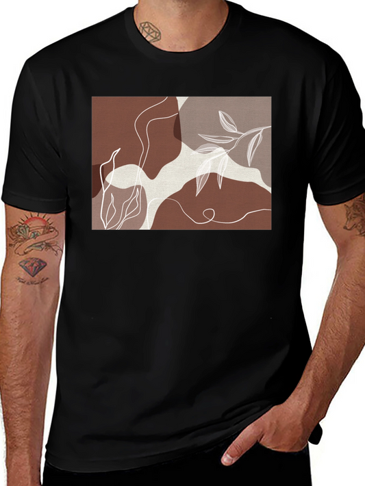Abstract Botanical T-Shirt - Modern Art Tee