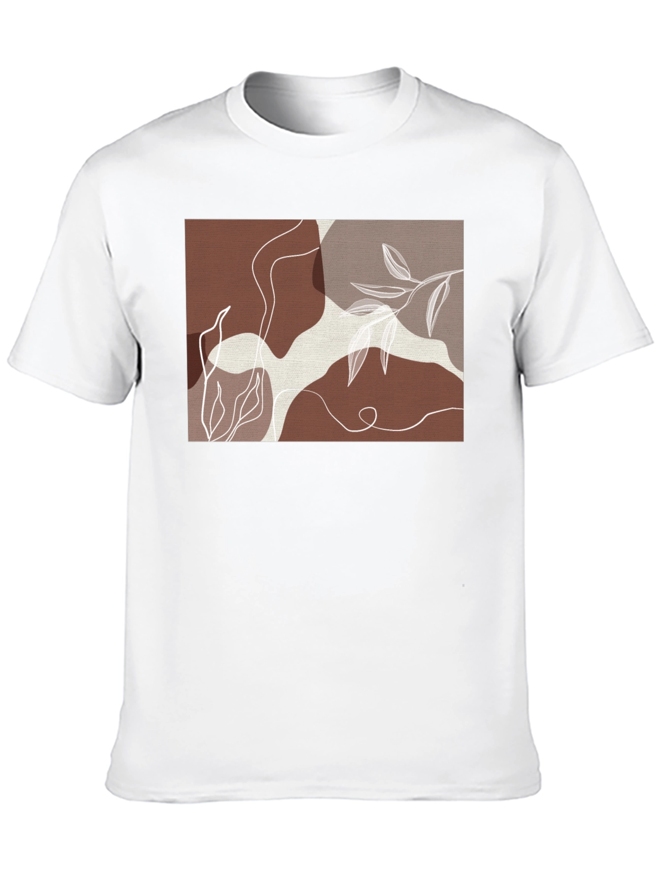 Abstract Botanical T-Shirt - Modern Art Tee
