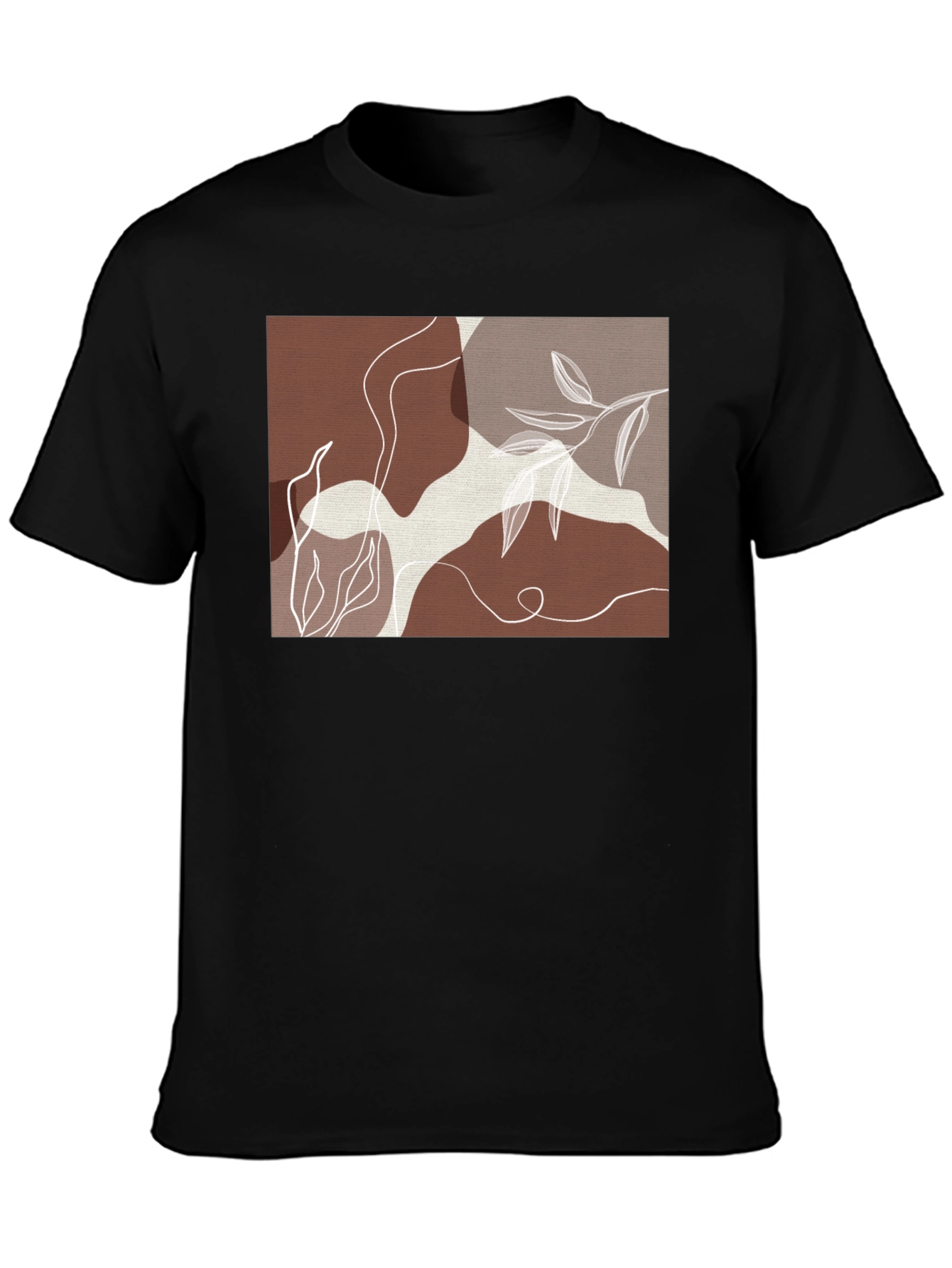 Abstract Botanical T-Shirt - Modern Art Tee