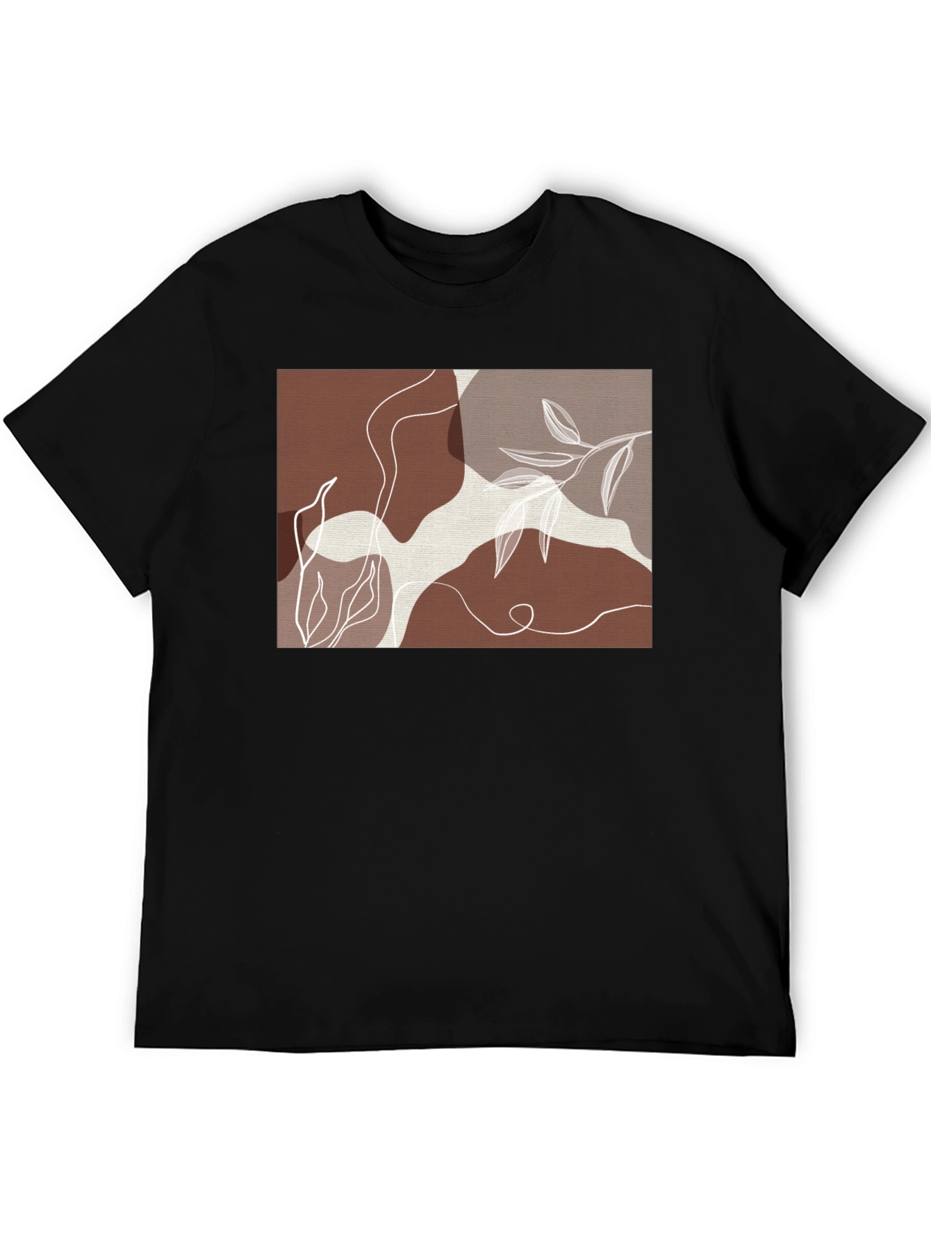 Abstract Botanical T-Shirt - Modern Art Tee
