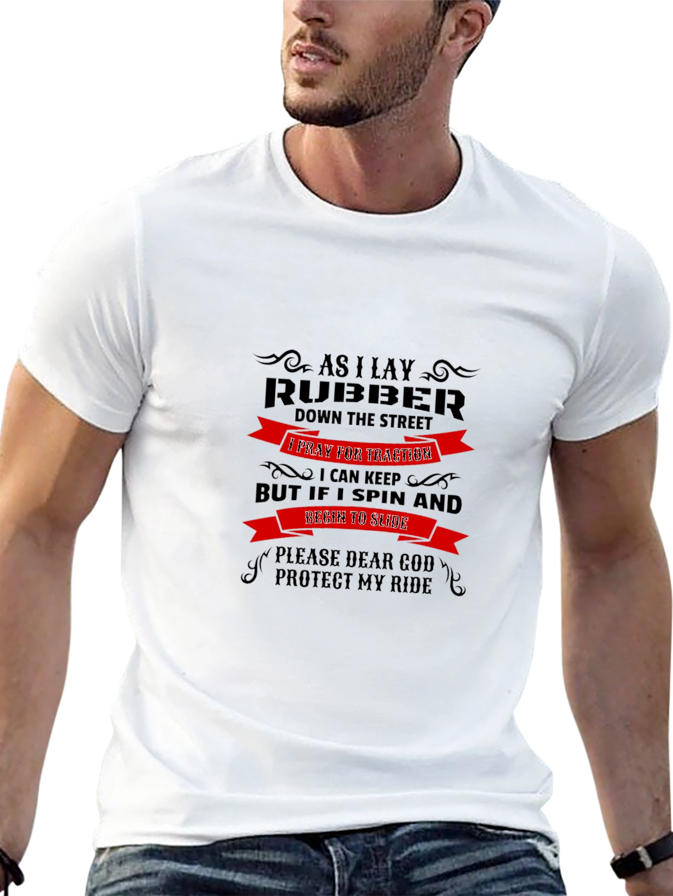 As I Lay Rubber Graphic Tee
